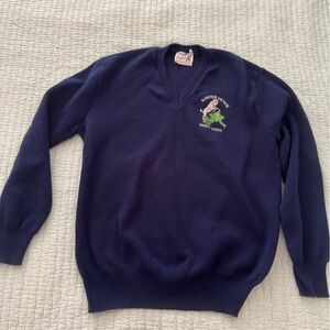 Vintage Wayfarer Men's V-Neck Varsity Sports Sweater England Size XL